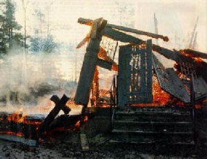 A Burnt Norwegian Church